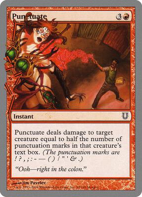 Punctuate card from Unhinged