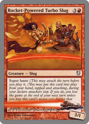 Rocket-Powered Turbo Slug card from Unhinged