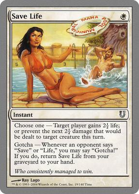 Save Life card from Unhinged