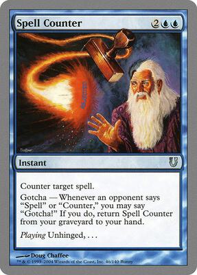 Spell Counter card from Unhinged