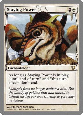 Staying Power card from Unhinged