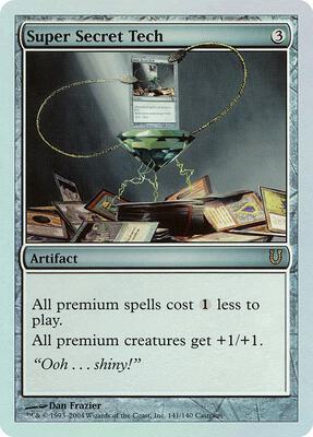 Super Secret Tech card from Unhinged