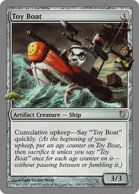 Toy Boat card from Unhinged
