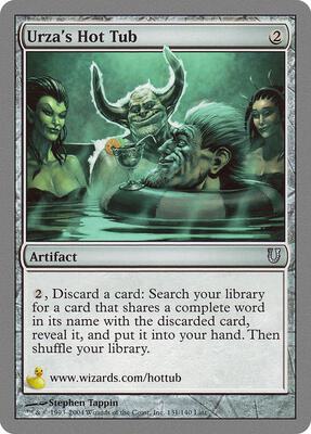 Urza's Hot Tub card from Unhinged