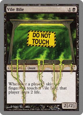 Vile Bile card from Unhinged