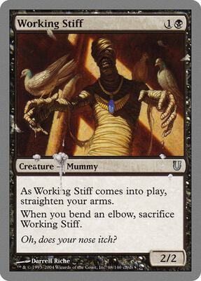 Working Stiff card from Unhinged