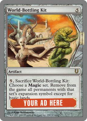 World-Bottling Kit card from Unhinged