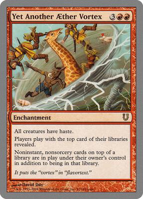 Yet Another Aether Vortex card from Unhinged