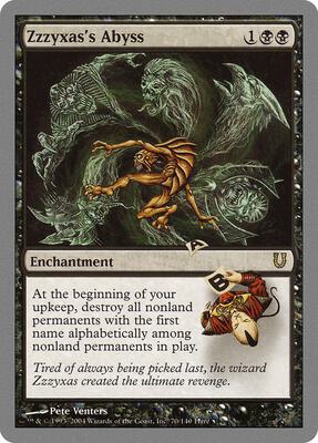 Zzzyxas's Abyss card from Unhinged