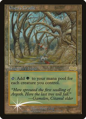 Gaea's Cradle card from Judge Promos