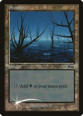 Swamp (1999) card from Arena Promos