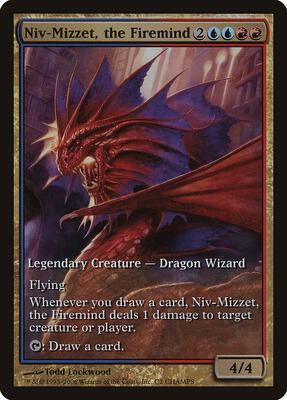 Niv-Mizzet, the Firemind card from Champs Promos