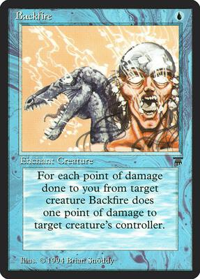 Backfire card from Legends