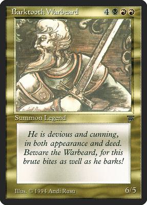 Barktooth Warbeard card from Legends