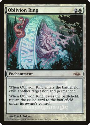 Oblivion Ring card from FNM Promos
