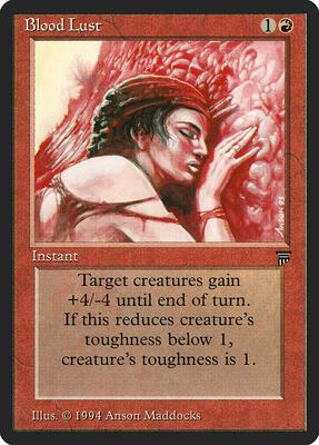 Blood Lust card from Legends