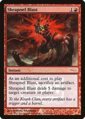 Shrapnel Blast card from FNM Promos