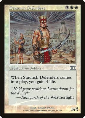 Staunch Defenders card from FNM Promos
