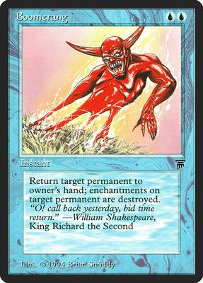 Boomerang card from Legends