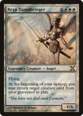 Reya Dawnbringer card from Game Day & Store Championship Promos