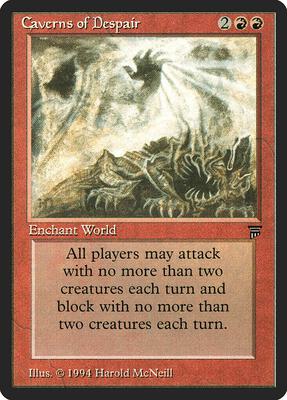 Caverns of Despair card from Legends