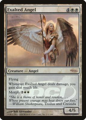 Exalted Angel card from Judge Promos