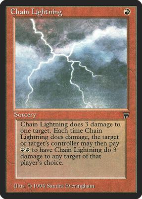 Chain Lightning card from Legends