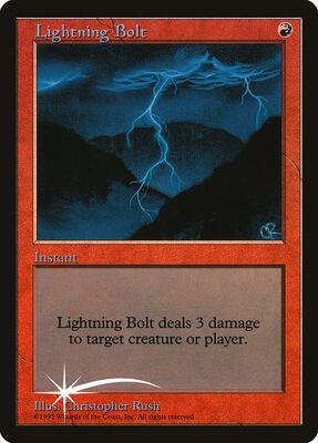 Lightning Bolt card from Judge Promos