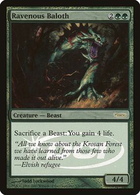 Ravenous Baloth card from Judge Promos