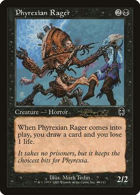 Phyrexian Rager card from Media Promos