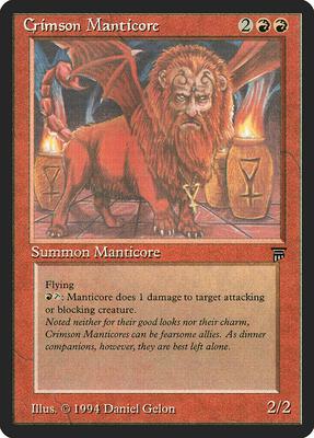 Crimson Manticore card from Legends