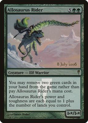 Allosaurus Rider card from Prerelease Cards