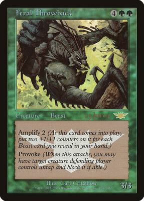 Feral Throwback card from Prerelease Cards