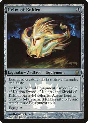 Helm of Kaldra card from Prerelease Cards