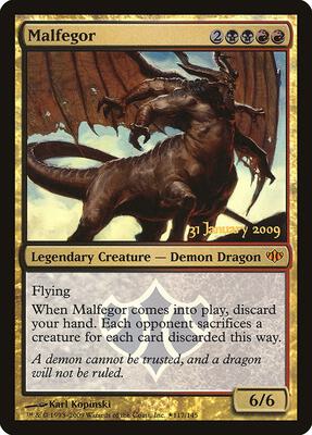 Malfegor card from Prerelease Cards