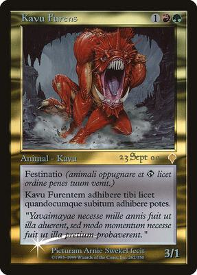 Raging Kavu (Latin) card from Prerelease Cards