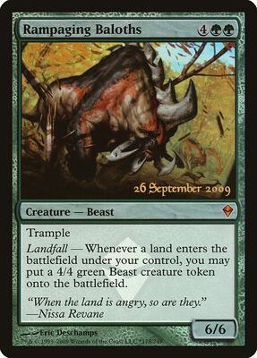 Rampaging Baloths card from Prerelease Cards