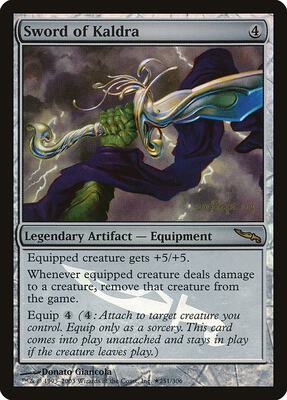 Sword of Kaldra card from Prerelease Cards