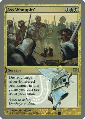Ass Whuppin' card from Launch Party & Release Event Promos
