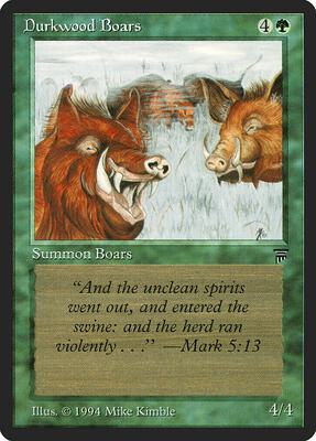 Durkwood Boars card from Legends