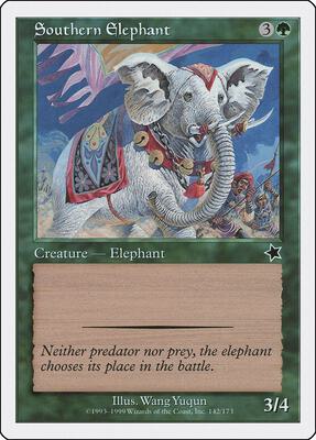 Southern Elephant card from Starter 1999