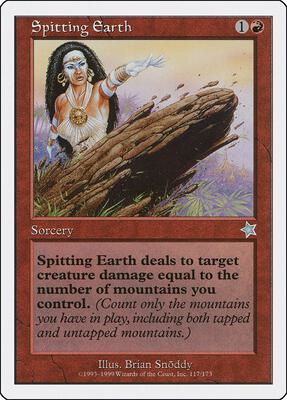 Spitting Earth card from Starter 1999
