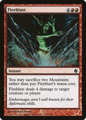 Fireblast card from Premium Deck Series: Fire and Lightning