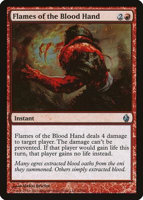 Flames of the Blood Hand card from Premium Deck Series: Fire and Lightning