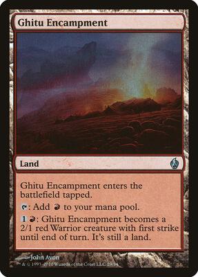 Ghitu Encampment card from Premium Deck Series: Fire and Lightning
