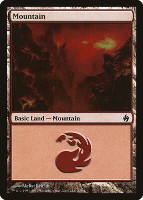 Mountain (32) card from Premium Deck Series: Fire and Lightning