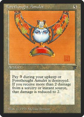Forethought Amulet card from Legends