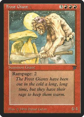 Frost Giant card from Legends