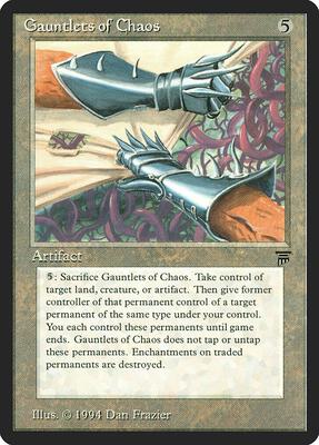 Gauntlets of Chaos card from Legends