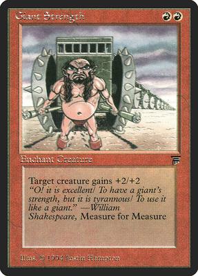 Giant Strength card from Legends